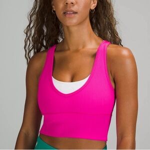 Lululemon Sonic Pink Power Pivot Tank *Rib Size 4